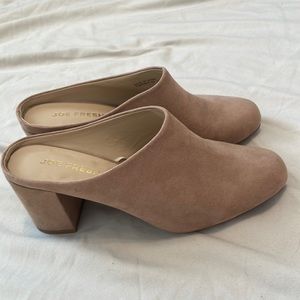 Suede Block Heel Mules